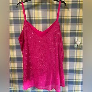 Hot Pink Sequin Swing Top